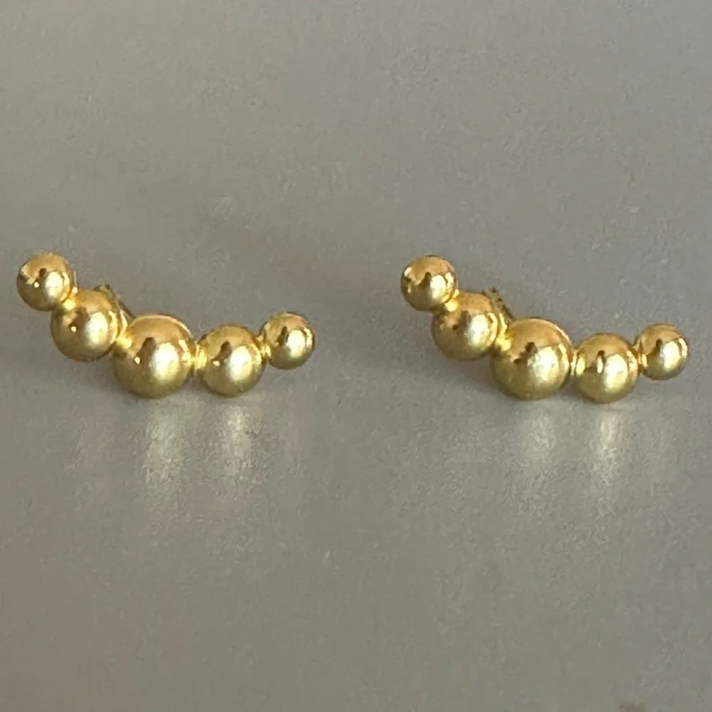 14k Gold Geometric Simple Stud Earrings